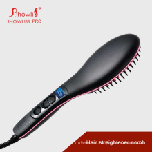 Hair Straightener Comb Electric LCD Auto Temperature Control Iron Brush Massager